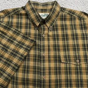 Havana Jacks Cafe Shirt Men's XL Green Plaid Short Sleeve Tropical Breeze Wear - Picture 1 of 8