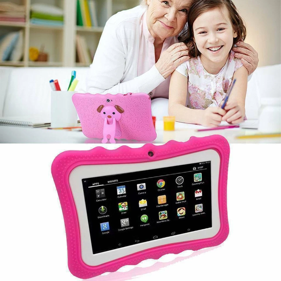 7'' Kids Tablet 8GB Android 6.0 Camera WiFi Quad Core PC Children 7inch Tablets - Image 1 of 4