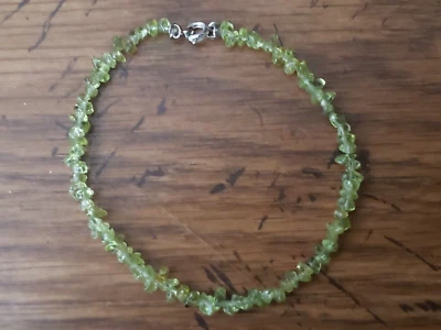 Genuine NATURAL * PERIDOT *  STONE BRACELET, 7.75 INCHES Long, Handmade in USA - Image 1 of 4