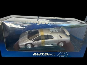 1/18 AUTOart Lamborghini Diablo Coupe Car Metallic Silver Part New In Box - Picture 1 of 5