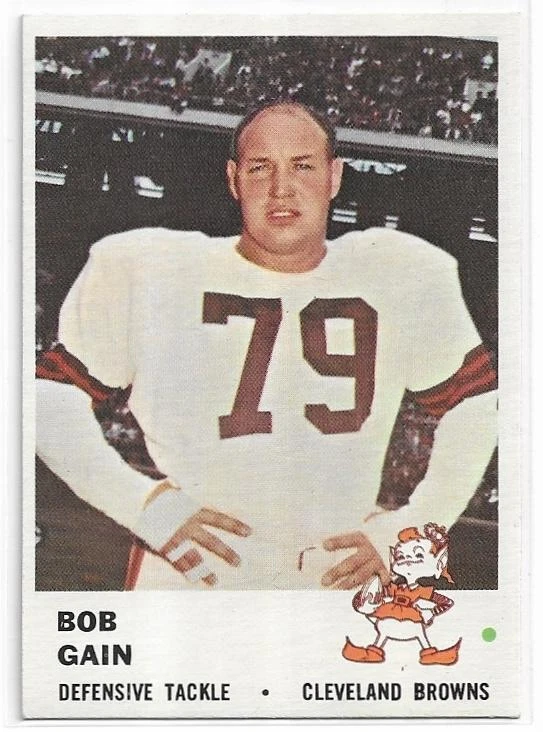 BOB GAIN 1961 Fleer Football card #19 Cleveland Browns NR MT - Image 1 of 1