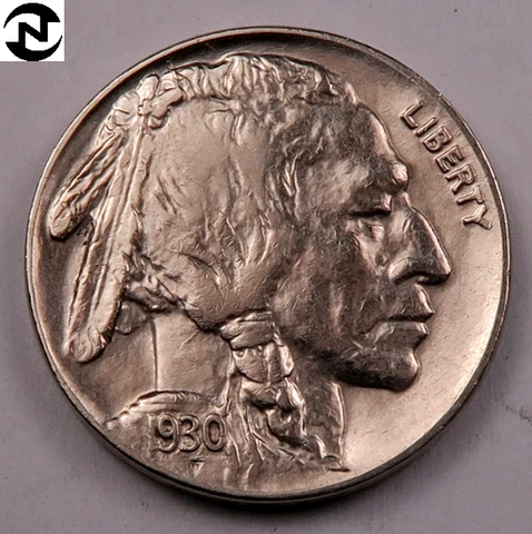 1930 Buffalo Nickel ~ Borderline Uncirculated (AU++) ~ Better Date! ~ 1 Coin Cover