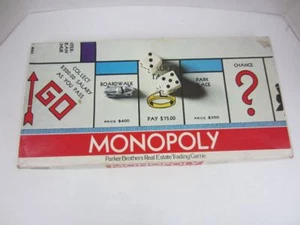 Juego de mesa Parker Brothers MONOPOLY 1961 vintage n.o 9 completo - Imagen 1 de 4