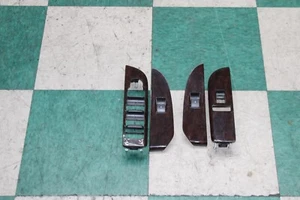 10-14 GM SUV *DMG* Brown Woodgrain Front Rear Window Switch Trim Panel Set - Picture 1 of 12