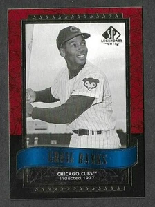 ERNIE BANKS  2004 UD SP LEGENDARY CUTS - CHICAGO CUBS BASEBALL CARD #4 HOF 1977 - Picture 1 of 2