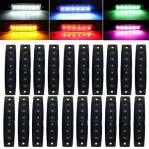 6 LED Smoked Side Marker Indicators Light Truck Trailer Boat Clearance 12/24V - Picture 1 of 17