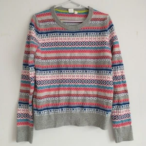 GAP Sweater Pullover Women M/S*Multicolor Crazy Fair Isle Merino Wool Blend - Picture 1 of 7