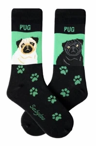 Pug Crew Socks Unisex - Picture 1 of 1