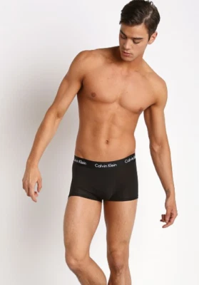 Paquete de 3 baúl gris/rosa/negro XL Calvin Klein para hombre NU2664455 algodón elástico Foto 1 de 2