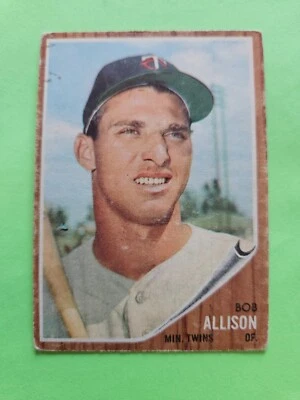 1962 Topps Baseball Bob Allison #180 Minnesota Twins - Image 1 of 2