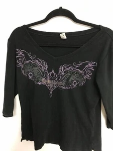 KAVIO WOMANS SHIRT MEDIUM MID SLEVE TOP BLACK - Picture 1 of 6