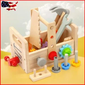 Educational Toys Construction Preschool Learning Activities Wooden Toddler Tool - Picture 1 of 15