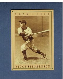 RIGGS STEPHENSON, Chicago Cubs Greats | Old Style Beer 1992 commemorative card