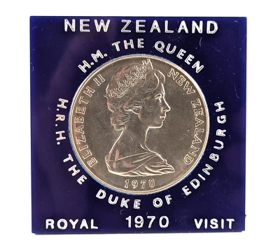 1970 Royal Visit To New Zealand Commemorative Coin, H.M. Queen Elizabeth - Image 1 of 2