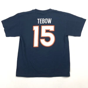 Tim Tebow 15 Denver Broncos Kids T-Shirt Navy Blue • Youth XL - Picture 1 of 5