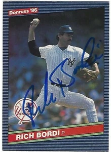 Autographed/Signed 1986 Donruss #518-Rich Bordi New York Yankees - Picture 1 of 1