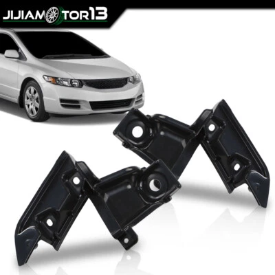 Fit For 2009-2011 Honda Civic Coupe Driver and Passenger Side Grille Bracket Set - Image 1 of 4