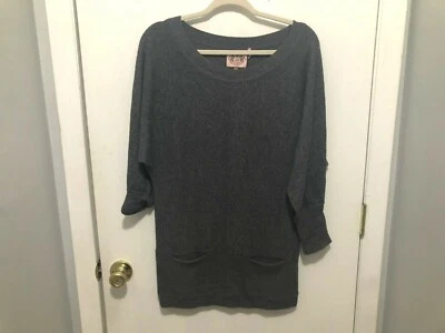 Juicy Couture Dolman Sleeve Sweater Tunic Wool Cashmere Blend Pockets SZ S/M - Image 1 of 3