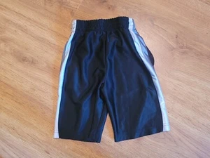 Black Athletic Shorts White Trim Elastic Waist Basketball Boys Size 6 - Picture 1 of 3