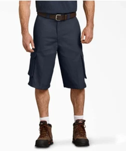 DICKIES Mens (13” Inseam) Navy Blue Loose Fit Cargo SHORTS Szs 36 44 WR888 NWT - Picture 1 of 7