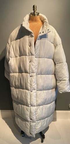 OFF WHITE BUSTO CAPPOTTO TRAPUNTATO BIANCO GRIGIASTRO NUOVO SENZA ETICHETTE 62" UK18