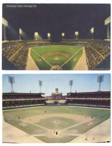 2 COMISKEY PARK - 1940-50s Postcards - CHICAGO IL WHITE SOX Baseball Stadium - Picture 1 of 2