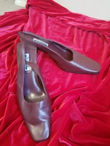 Nine &Company, Oxblood Square Toe Sling Back Pump, Gently Worn,8M - Picture 1 of 4