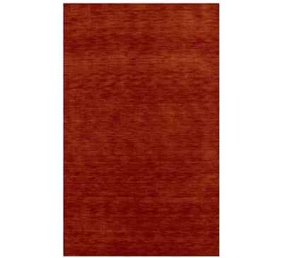 Orange Red Solid Design Hand-Loomed 3X5 Gabbeh Wool Rug Oriental Carpet - Image 1 of 4