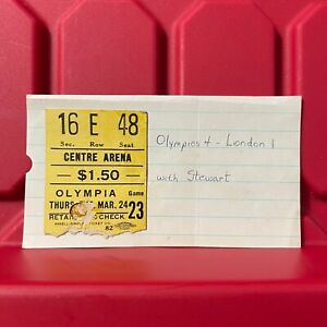 Olympics Vs London Centre Arena Hockey Game Ticket Stub Vintage 1932