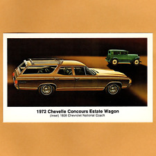 1972 Chevrolet CHEVELLE Concours "Woodie" Estate Wagon: Dealer  Postcard