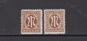 AM-Post 22 + 23 (10 + 12 Pfg.) in 5 Varianten postfrisch - Picture 1 of 2