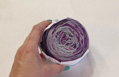 Hilo de calcetín a rayas "Fat Elvis" de fibra de abedul blanco Foto 1 de 4