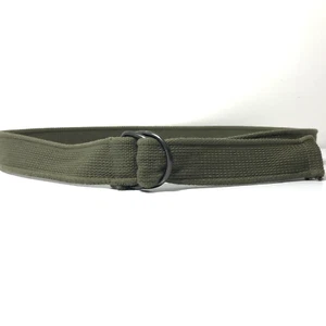 Men's Belt Green 42-44 Canvas Woven D Ring Casual Jeans Belt Men - Picture 1 of 10