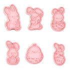6 Pcs Bunny Cookie Easter Mold Rabbit Animal Pastry
