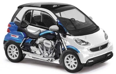 Spur H0 1:87 Busch 46207 Smart Fortwo Coupé »MOTOCICLETTA« Nuovo OVP - Immagine 1 di 2