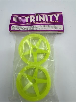 Vintage Trinity RC Yellow Mono Star Wheels For Front Associated RC10 7130 - Image 1 of 3