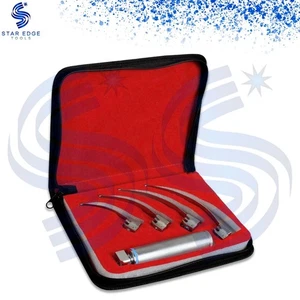 LED Licht Macintosh Laryngoskop Set mit 4 Klingen und Griff - Bild 1 von 2