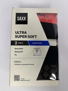 SAXX Ultra Super Soft Relaxed Fit 2 Pack Boxer Briefs New - Picture 1 of 2