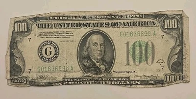 1934A One Hundred $100 Dollar Federal Reserve Note G Chicago, IL - Image 1 of 4