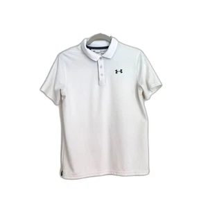 Under Armour HEATSHIELD White Polo - Youth LG - Picture 1 of 5