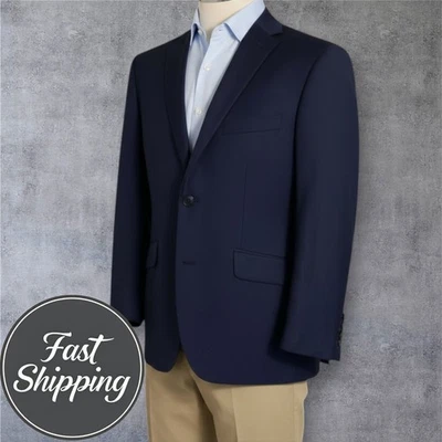$ 429 INDOCHINO Men’s Navy Blazer 46R Wool Sport Coat Two Button Suit Jacket - Image 1 of 4