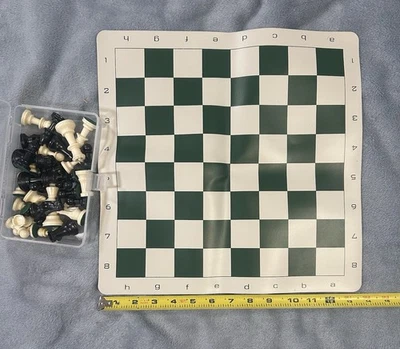 Chess Roll-Up Vinyl Tournament Chess Set Bag Travel - Image 1 of 4