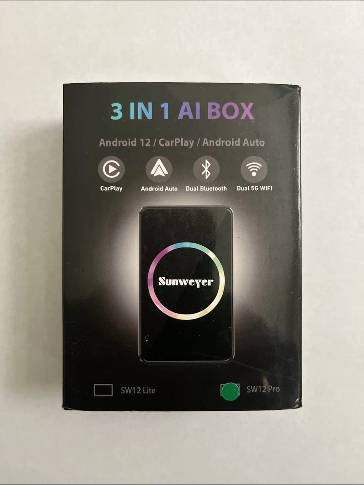 Sunweyer 3 In 1 AI Box Android 12 / CarPlay / Android Auto - Image 1 of 1