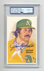 JIM CATFISH HUNTER  GEM MINT 10 PSA/DNA SIGNED  PEREZ STEELE POST CARD - TOUGH!! - Picture 1 of 1