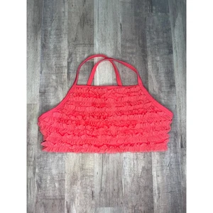 Hanna Andersson Pink Ruffle Swim Top sz 6/7 - Picture 1 of 2