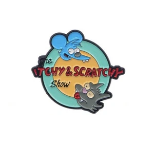 The Simpsons Itchy & Scratchy Metall Emaille Pin Anstecker Brosche Mütze Schal Rucksack - Bild 1 von 14