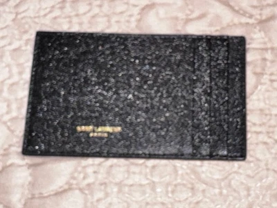 Saint Laurent Paris Black Leather Card Holder new   - Image 1 of 4