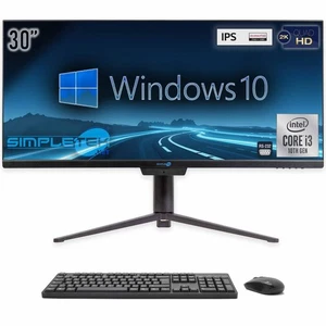 Aio Tout En Un I3 21:9 Ultrawide 30" Windows 10 4 Go 120 Go 2K Ips Pc Wifi 6 Pc - Afbeelding 1 van 12