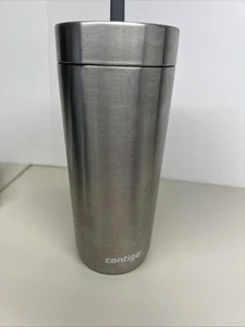 Contigo Bicchiere Isolante Sottovuoto in Acciaio Inox con Cannuccia, Argento, 18 fl oz - Foto 1 di 11