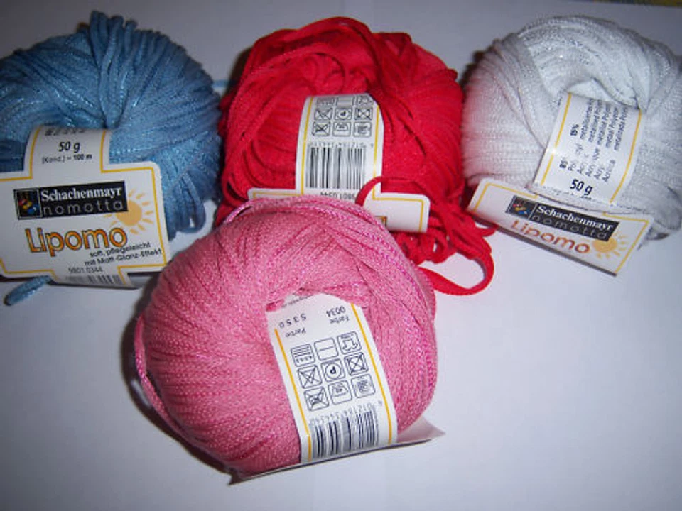 50 €/1 kg Lipomo Wolle Bändchengarn Schachenmayr 50 g Glanz Wolle - Bild 1 von 1